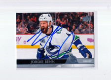 JORDIE BENN autographed SIGNED '20/21 VANCOUVER CANUCKS 