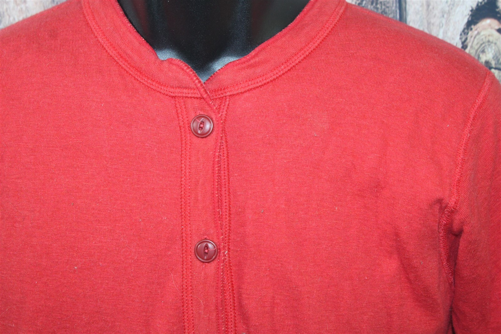 L.L.Bean wool blend union suit S solid red eBay