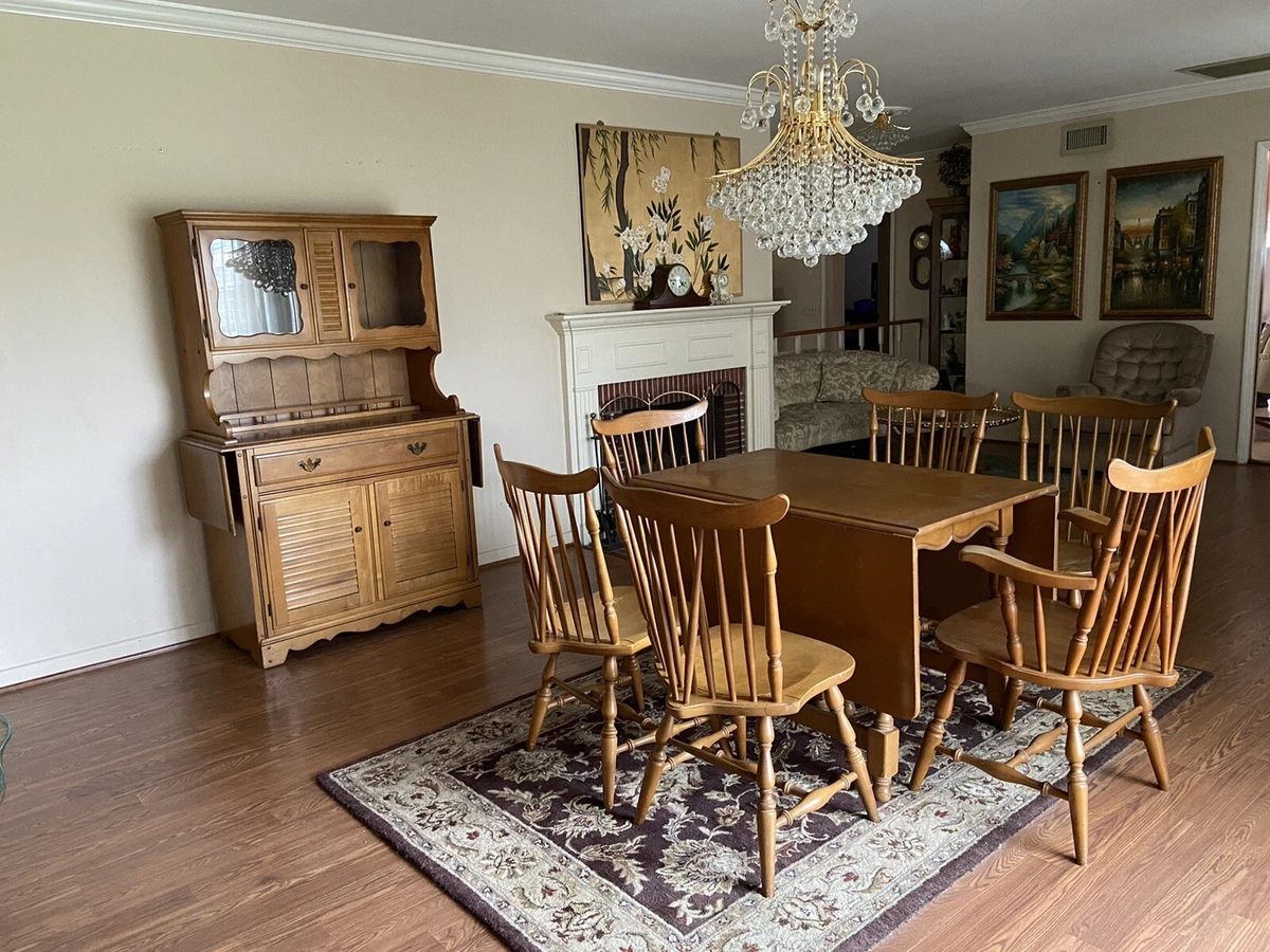 Dining room set with hutch deals