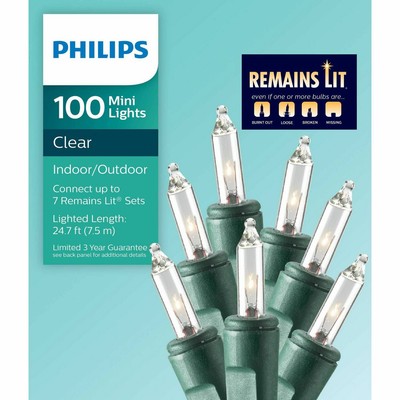 Philips 100ct Christmas Incandescent Smooth Mini String Lights BLUE NIB
