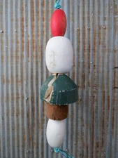 5 Old Fish Net Floats 25 Inches Long Fishing Buoys Bouys Tiki Hut Bar  -(SF559)