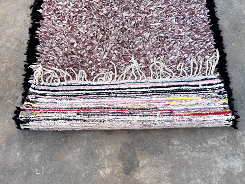 Vintage handmade Boucherouit, Berber vintage Rug, Moroccan Rug, handmade rug, - Picture 9 of 14