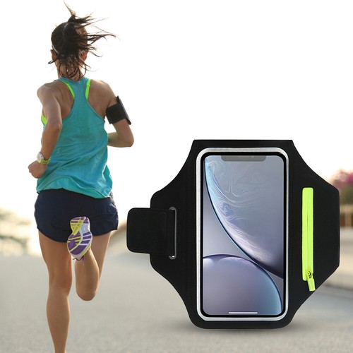 Outdoor Sports Phone Holder Adjustable Universal Armband Phone Pouch Bag (Black) - Photo 3 sur 9