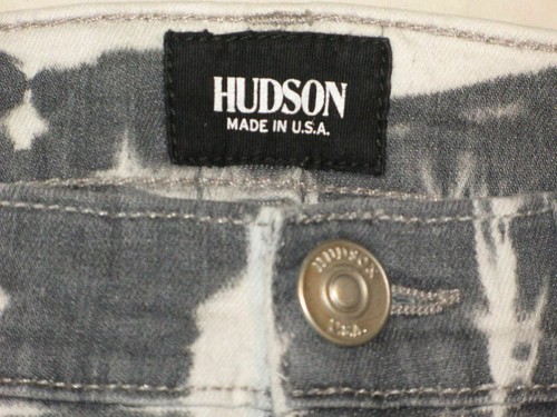 Hudson Women's Jeans Krista Super Skinny Sz 26 Tie Dye Gray & White - Picture 8 of 10
