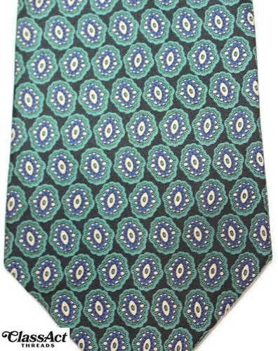 Vintage Christian Dior Seidenkrawatte grün Paisleymuster Made in USA 3,75" breit - Bild 5 von 5