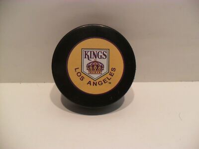 Vintage Los Angeles Kings Puck BRAND NEW! 1967 Inaugural Logo Yellow Crown Logo