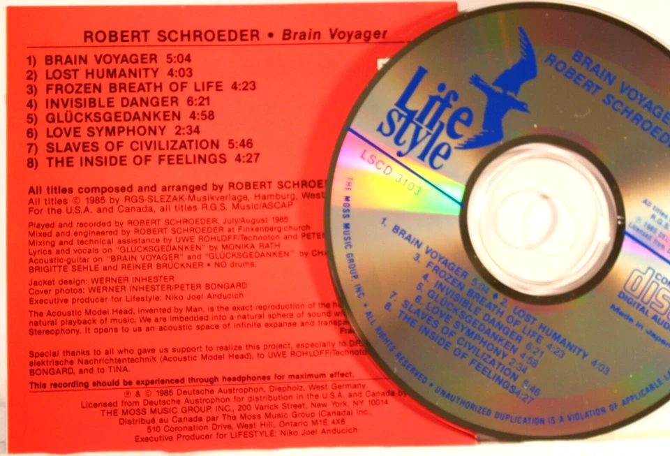 ROBERT SCHROEDER "BRAIN VOYAGER" (CD) Electronica/New Age VG Cond Ships Free - Image 2 of 4