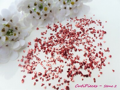 3D NailArt farbige kleine abgeplatzte Steinstücke Mix glänzend Edelstein Flitter Glitzer Pack