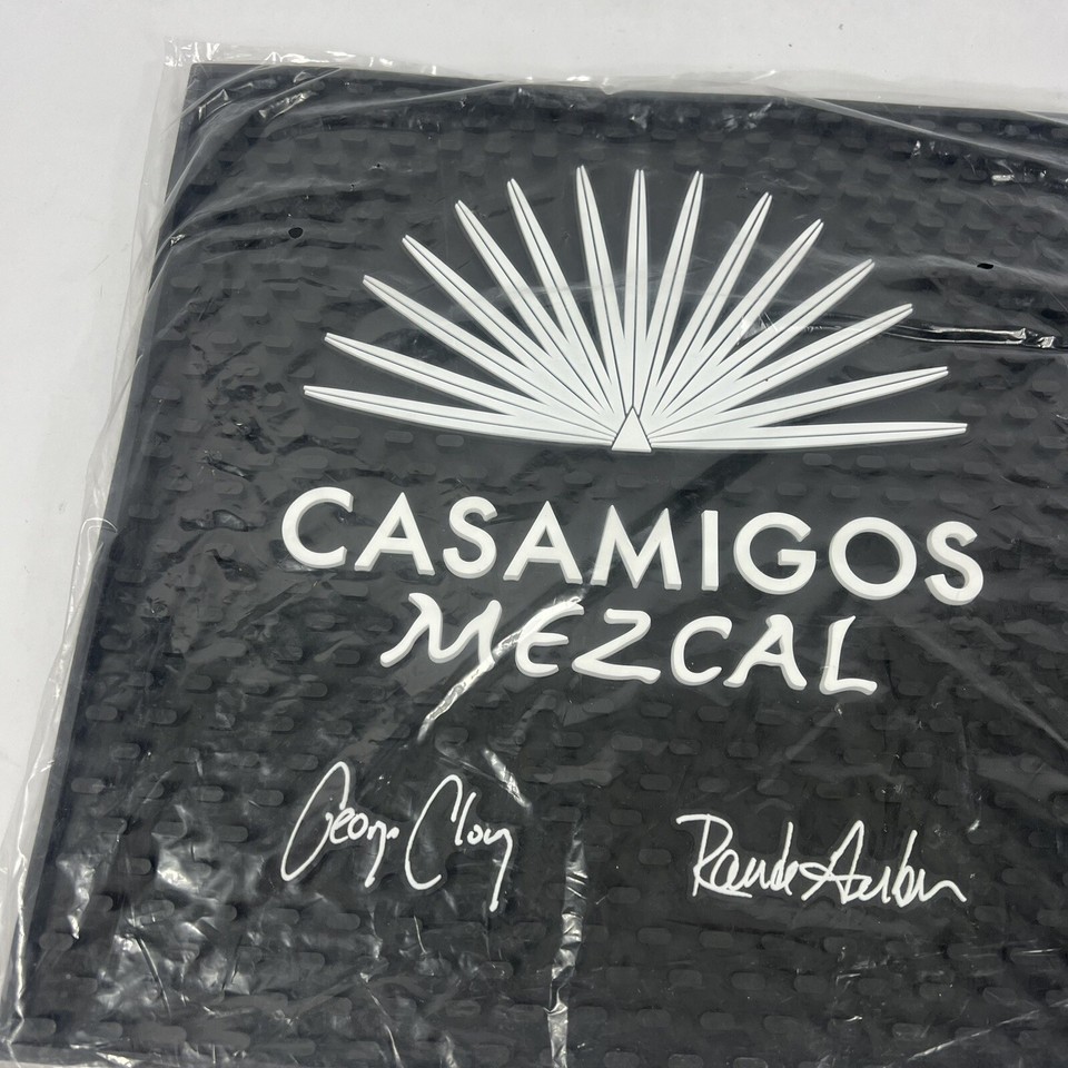 Casamigos Tequila Teal Rubber Bar Mat Large 15x15 Clooney