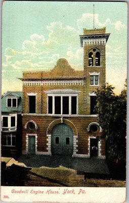 Goodwill Engine House, York PA Vintage Postcard D72