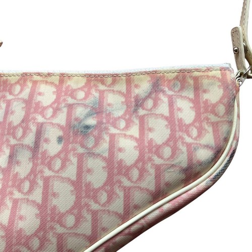 CHRISTIAN DIOR Trotter Bolso de Hombro PVC Charol Rosa Auténtico 0521 - Imagen 4 de 15