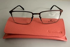 ACUITIS MENS GLASSES - CLEAR OVAL BROWN FRAME - YOEL BRUN 57-120 150