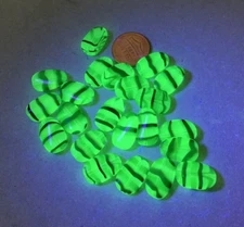 Czech Glass Black Light Glow Beads Color Shape Like Vaseline Glass Beads 10x15 o