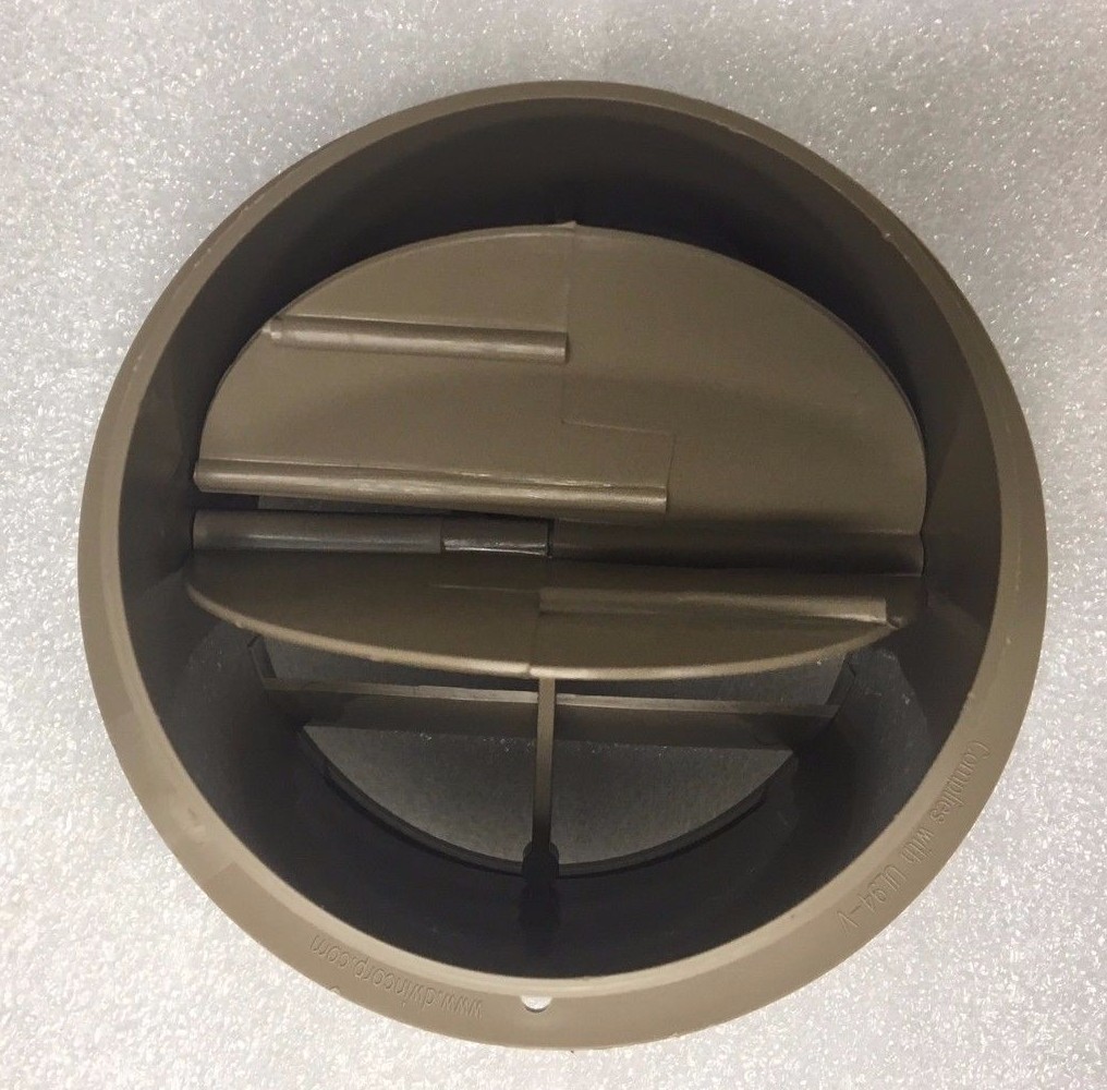 как выглядит 5 1/2" Face 4" Back BEIGE Round Rotaire Grille Damper Heat AC Register Vent RV фото