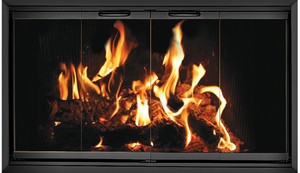 Black Fireplace Glass Doors For Majestic Fireplace Mj11 Ebay