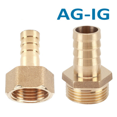 Schlauchstutzen aus Messing Schlauchtülle mit AG / IG Schlauchnippel Tülle Zoll