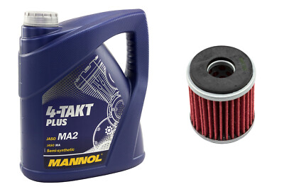 Motoröl Ölfilter HF141 Set 10W40 4 Liter für Beta RR Yamaha MT WR XG YZ YZFR