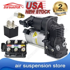 For Mercedes GL ML Class W164 X164 GL450 Suspension Compressor+Valve Block+Relay