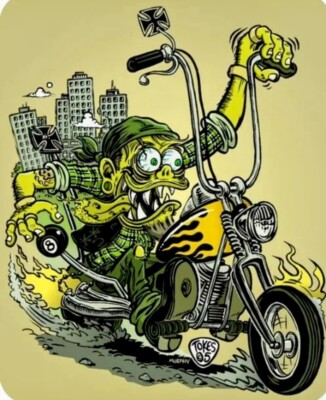 2-Pack Rat Fink Hot Rod Stickers - Vintage Rat Rod & Chopper