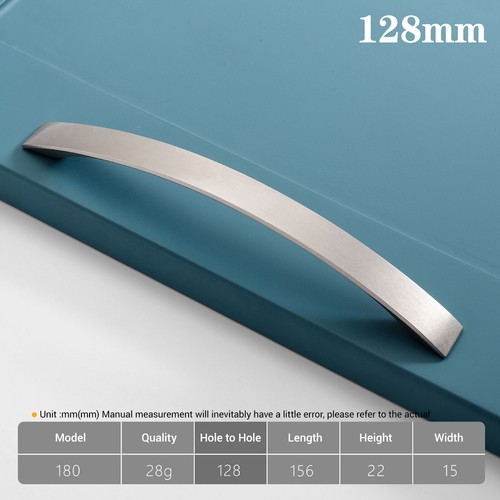 Bow Drawer Handles For Kitchen Cabinet Handle Wardrobe Modern Brushed Nickel New - Picture 10 of 11