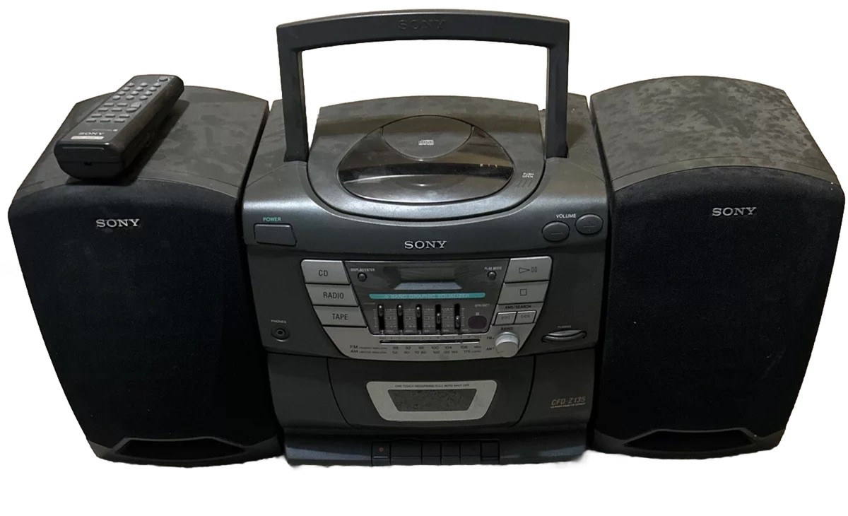Vintage 1998 Sony Boombox Radio Cd Cassette Tape CFD-Z135 | eBay