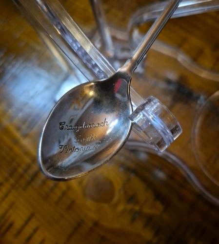 Vtg CRAIGDARROCH CASTLE Miniature Spoon Victoria B.C. Canada G.G.G. Steel Silver - Picture 3 of 17