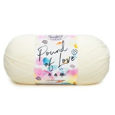  1 Skein Lion Brand Yarn 550-099B Pound of Love Yarn, Antique White