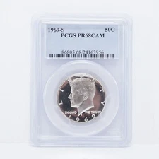 1969-S Kennedy Silver Half Dollar PCGS PR68CAM (slx5154)