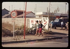 Japan Street Scene Shell Gas Station 35mm Slide 1960s