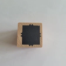 Square with Points Mounted Rubber Stamp