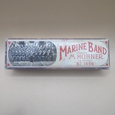 Hohner Marine Band Harmonica 1896 w/Box Key G