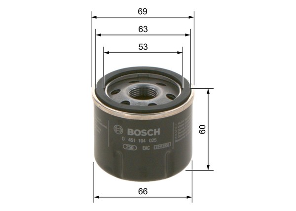 Bosch 0 451 104 025 ÖLfilter FüR Dacia, Nissan, Renault-image