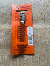 SILBERSCHNITT Glasschneider für Glasdicken von 3 - 6 mm flaches Holzheft