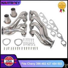 Fits Chevy 396 402 427 454 502 Bbc Camaro Chevelle Stainless Steel Shorty Header