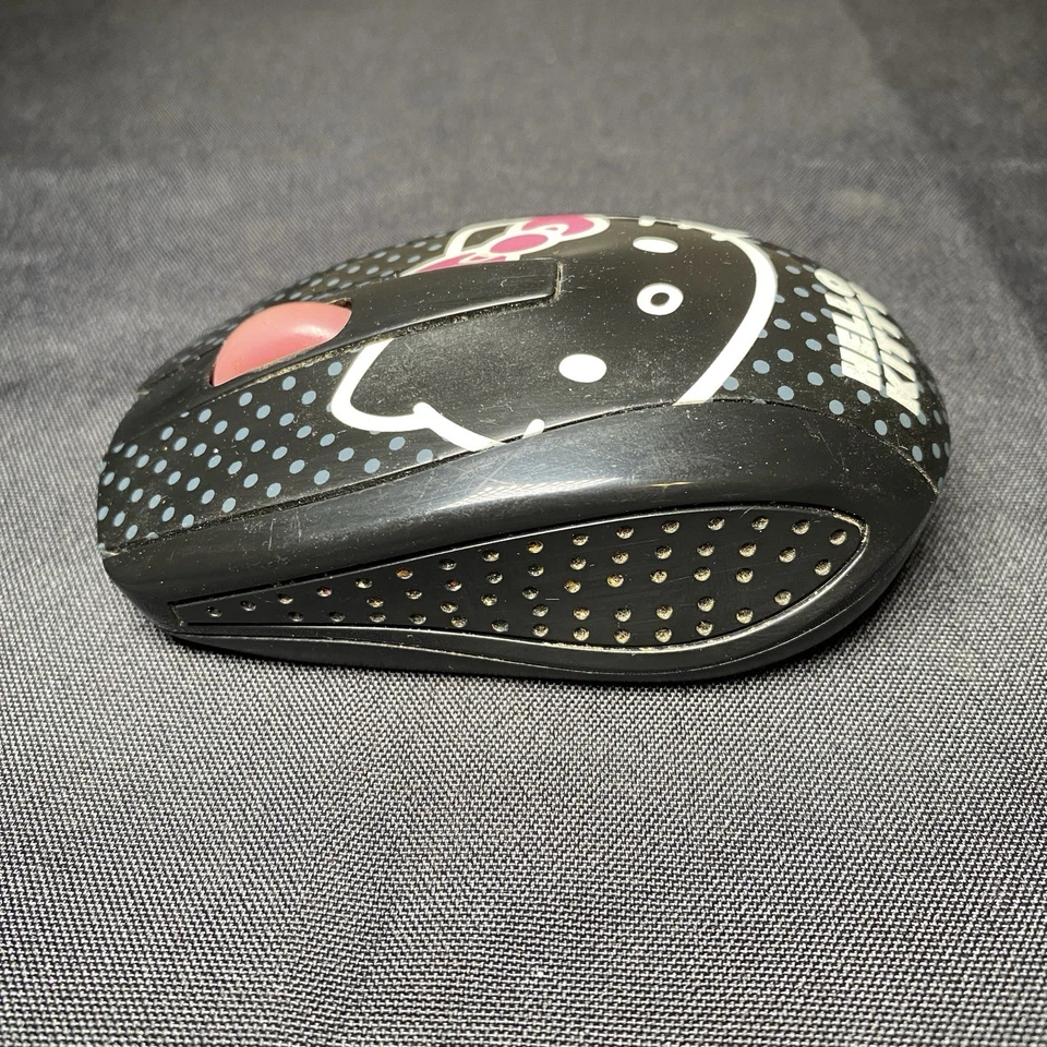 Hello Kitty Wireless Optical Mouse 2012 Sanrio 2.4Ghz Black Pink TESTED - Image 4 of 4