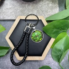 5 Stainless Steel 4 Clover Pendant Charm Wristlet Keychain New Free Ship D1804