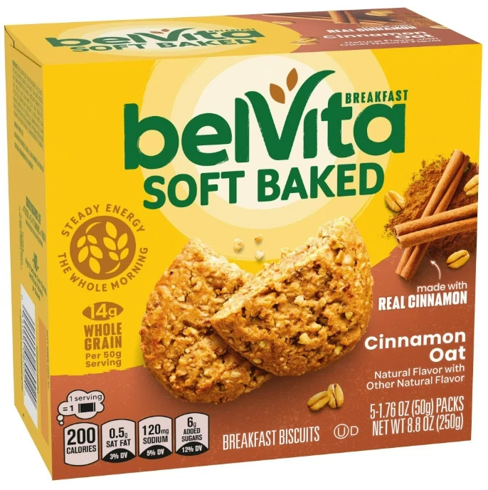 belVita Soft Baked Oat & Cinnamon Breakfast Bars &ndash; 5-Pack 