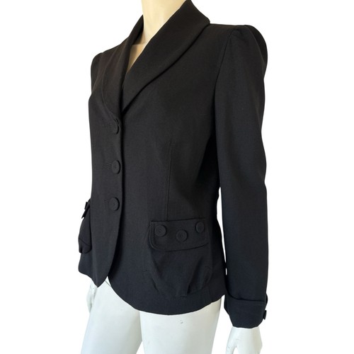 Marc Jacobs black wool jacket sz M 6/8 - Picture 2 of 8