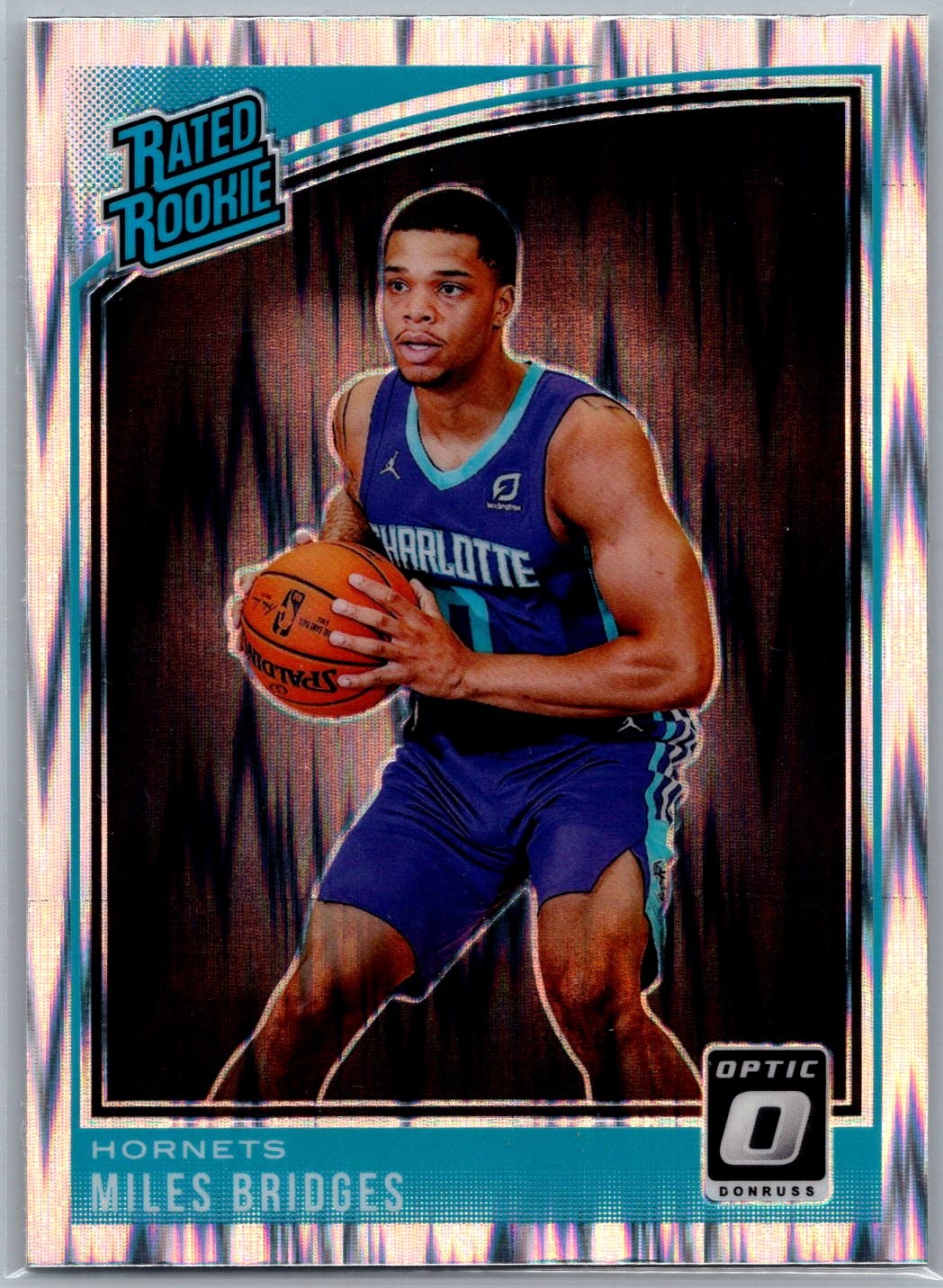 2018-19 Donruss Optic #172 Miles Bridges Shock Rookie Charlotte Hornets
