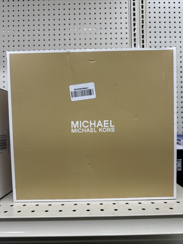 Michael Kors Hazel Signature Logo Trim In Brown & Black Leather Boots A13 - Afbeelding 1 van 4