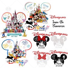 Disneyland Iron on Tshirt Transfer Mickey Minnie Family Disney Trip 2026 Sticker