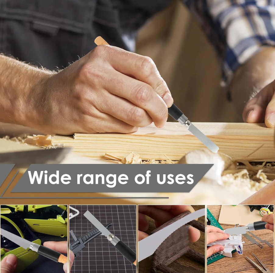 Mini Hand Saw Model Tool Hobby Hand Saw Kit Razor Set with 8 Pcs DIY Craft Blade
