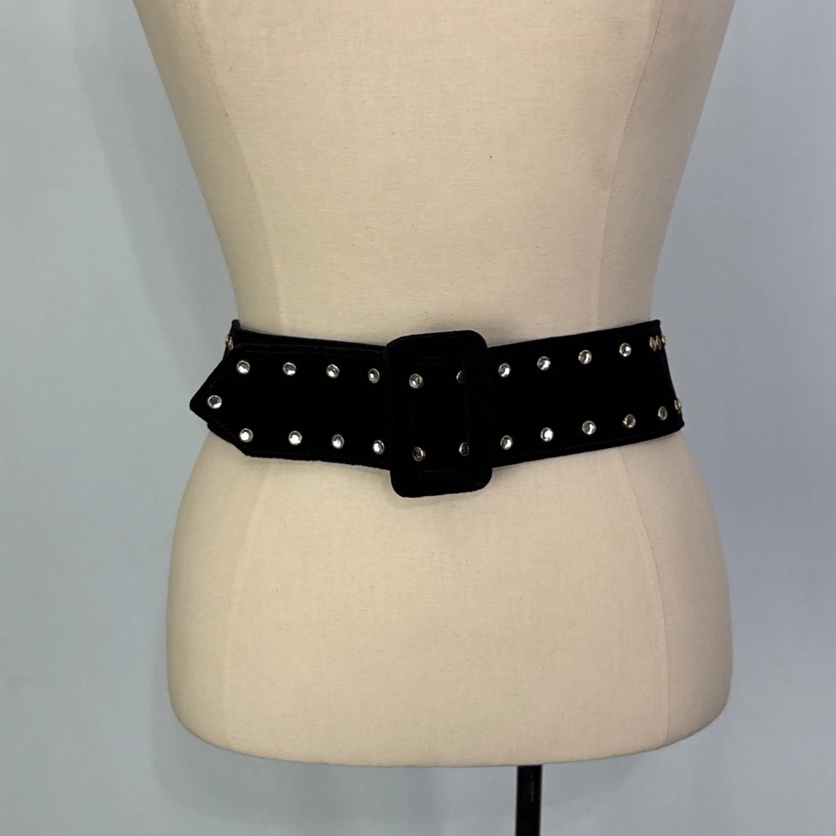 DESIGNER ANNE KLEIN BLACK VELVET TASSELED DETAIL 1. 1/2 \