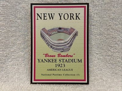 RARE 1978 New York Yankees RJF Graphics National Pastime Yankee Stadium Card!