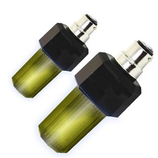 Eurolite Yellow Strobe Light Bulbs B-22 Base 2 Pack LED Flashing Lamps