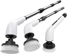 Electric Spin Scrubber Bathroom - Adjustable Handle Cordless Shower Scrubber, 2 