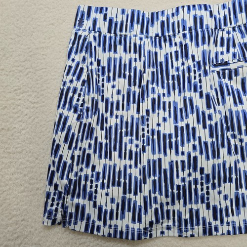 Falda corta Izod para mujer golf tenis patrón abstracto azul negro blanco talla M - Imagen 9 de 11