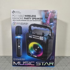 Lifestyle Advanced Wireless Bluetooth Karaoke System w/Mic, LED Lights