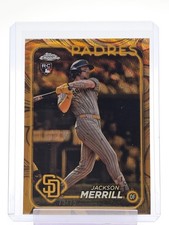 JACKSON MERRILL 2024 TOPPS CHROME GILDED GOLD ROOKIE /75 #17 PADRES Q4444