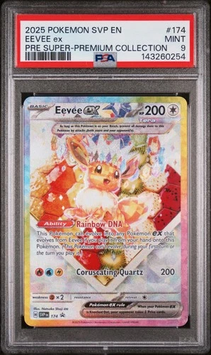 2025 POKEMON SVP EN-SV BLACK STAR PROMO #174 EEVEE EX PSA 9